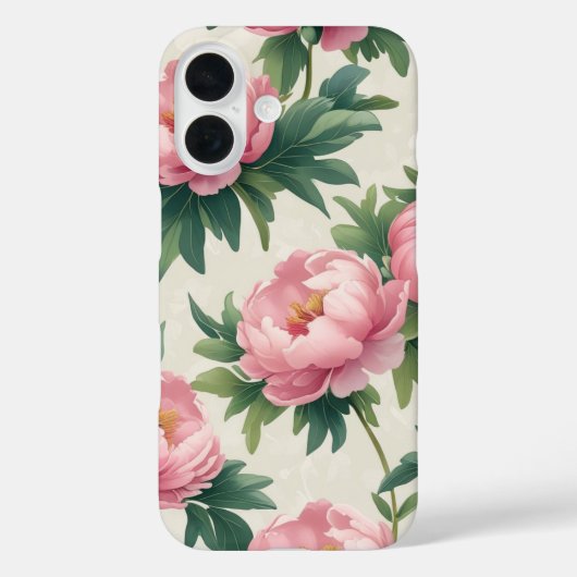 Elegantes rosa Peony Floral Pattern - Zeitlos Case-Mate iPhone Hülle (Rückseite)