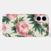 Elegantes rosa Peony Floral Pattern - Zeitlos Case-Mate iPhone Hülle (Rückseite (Horizontal))