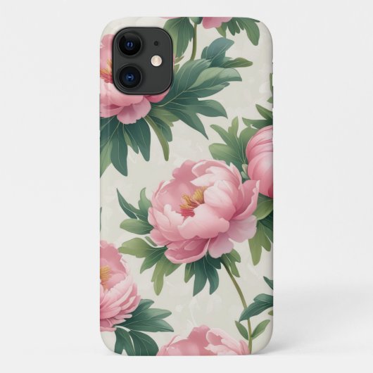 Elegantes rosa Peony Floral Pattern - Zeitloser Bo Case-Mate iPhone Hülle (Rückseite)