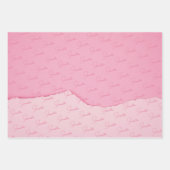 Elegantes Rosa Personalisiert Geschenkpapier Set (Vorderseite)