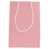 Elegantes Rosa Personalisierte Bridesmaid Mittlere Geschenktüte (Rückseite)