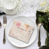 Elegantes rosa Pfirsichfarbenes Foto All In One Einladung