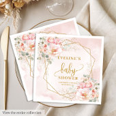 Elegantes, rosa Pingelbäume Babydusche Mittagessen Serviette