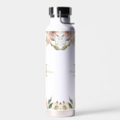 Elegantes Rosa Pink Goldenen Peony Personalisiert Trinkflasche (Links)