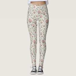 Elegantes rosa Pollenmuster Leggings