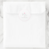 Elegantes Rosa Pretty Runder Aufkleber (Tasche)