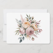 Elegantes Rosa Probe Abendessen Einladung (Rückseite)