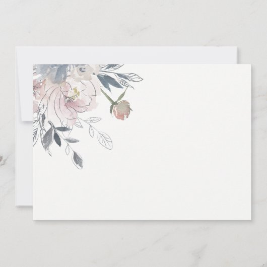 Elegantes Rosa Probe Einladung (Rückseite)