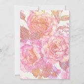 Elegantes Rosa Probe Frische Pasta machen Einladung (Rückseite)