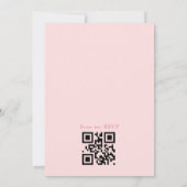 Elegantes, rosa QR-Brautparty Einladung (Rückseite)