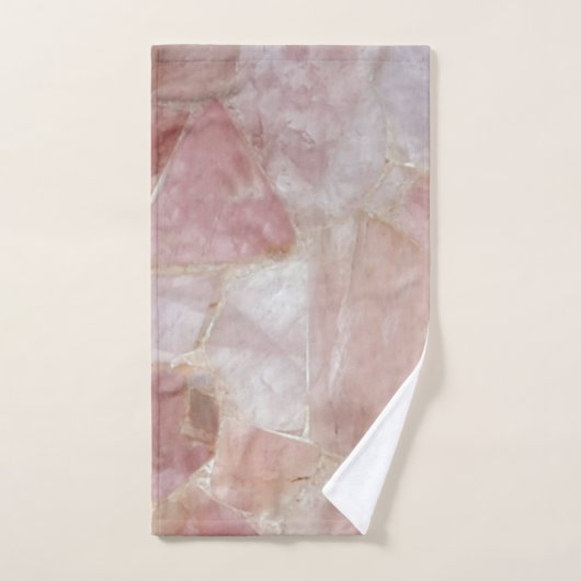 Elegantes rosa Quarz Badetuch Set (Handtuch)