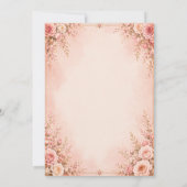 Elegantes Rosa Quince Einladung (Rückseite)