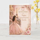 Elegantes Rosa Quince Karte (Gelbe Blume)