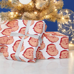 Elegantes rosa Red Santa Claus Muster Geschenkpapier