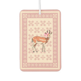 Elegantes Rosa Reh-Muster-Weihnachten Autolufterfrischer