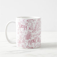 Elegantes rosa Reitermuster mit floraler Toile
