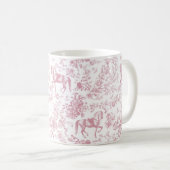 Elegantes Rosa Reittier Kaffeetasse (VorderseiteRechts)