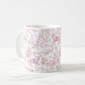 Elegantes Rosa Reittier Kaffeetasse (Vorderseite Links)