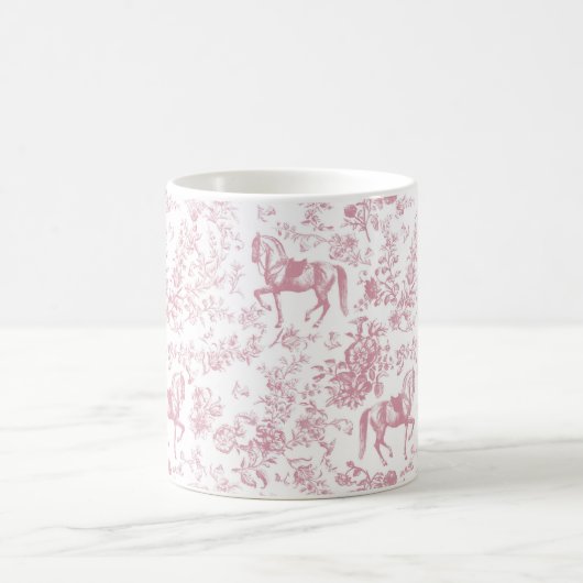 Elegantes Rosa Reittier Kaffeetasse (Mittel)