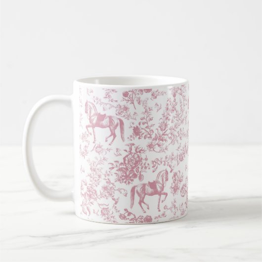 Elegantes Rosa Reittier Kaffeetasse (Links)
