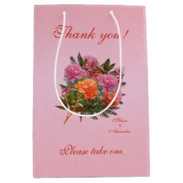 Elegantes Rosa-Rosa-Paillon Mittlere Geschenktüte