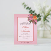 Elegantes Rosa-Rosa-Paillon Postkarte (Stehend Vorderseite)