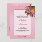 Elegantes Rosa-Rosa-Paillon Postkarte (Vorne/Hinten)