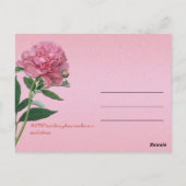Elegantes Rosa-Rosa-Paillon Postkarte (Rückseite)