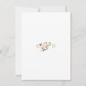 Elegantes Rosa Rosa Rosa Blume Probe Abendessen Einladung (Rückseite)