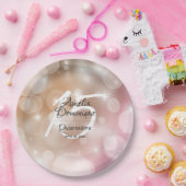 Elegantes Rosa Rosa Rosa Quinceñera Pappteller (Party)