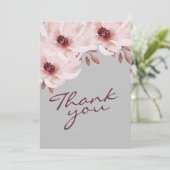 Elegantes Rosa Rosa Rusty Foto Dankeskarte (Stehend Vorderseite)