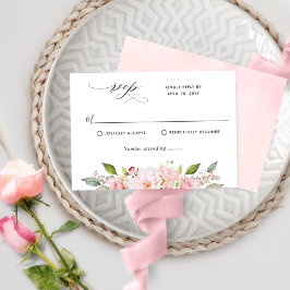 Elegantes Rosa, Rosa und Rose Gold Wedding RSVP