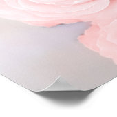 Elegantes Rosa Rose 24 Tabelle Seating Chart Poster (Ecke)