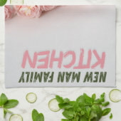 Elegantes rosa Rose Blumendesign Geschirr Handtuch (Gefaltet)