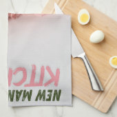 Elegantes rosa Rose Blumendesign Geschirr Handtuch (Viertel Falte)