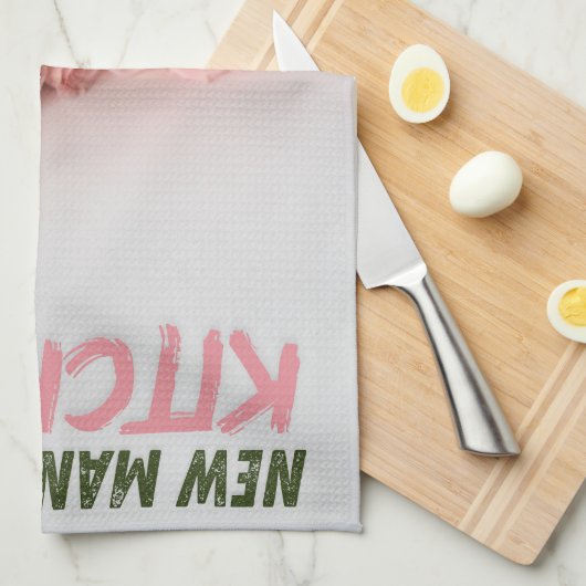 Elegantes rosa Rose Blumendesign Geschirr Handtuch (Viertel Falte)