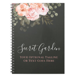 Elegantes Rosa Rose Blumenrosa Modernes Journal Notizblock