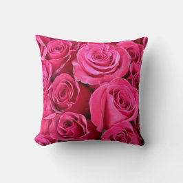 Elegantes rosa Rose Bouquet Throw Kissen