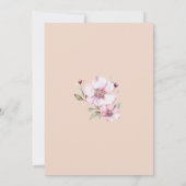 Elegantes Rosa Rose Brautparty Einladung (Rückseite)