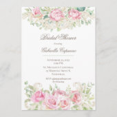 Elegantes rosa Rose Brautparty Einladung (Vorderseite)