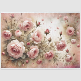 Elegantes rosa Rose Dekoupage Tissue Paper Seidenpapier
