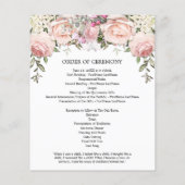 Elegantes rosa Rose Floral Quinceanera Programm (Rückseite)