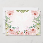 Elegantes Rosa Rose Foto Taufe Einladung (Rückseite)