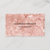 Elegantes, rosa Rose Gold Abstraktes Muster Visitenkarte (Vorderseite)