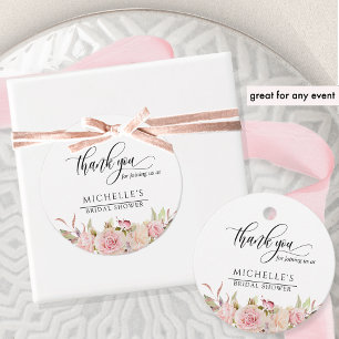 Elegantes Rosa Rose Gold Brautparty Geschenkanhänger