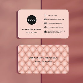 Elegantes, rosa Rose Gold Cube Muster Visitenkarte