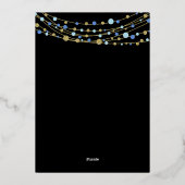 Elegantes rosa Rose & Gold Foil Brautparty Folieneinladung (Rückseite)