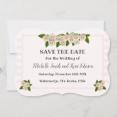 Elegantes Rosa Rose Save the Date (Vorderseite)