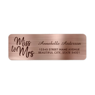 Elegantes Rosa-Roségold-Metallfolien-Glanz Miss zu