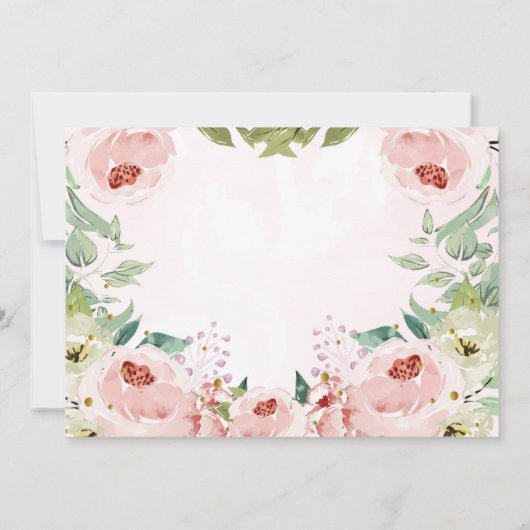 Elegantes, rosa Rosenbläschen Taufbecken Foto Dankeskarte (Rückseite)